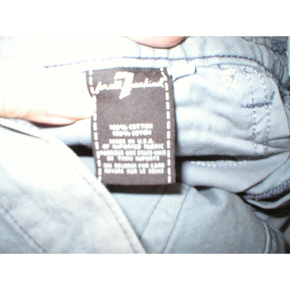 New NWT Mens 7 for all Mankind 28 30 X 33 Gray Standard Straight Leg Distressed - Picture 8 of 10